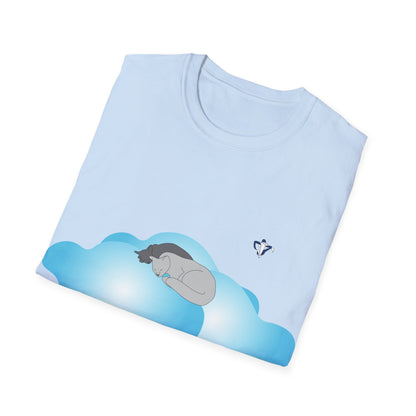 T-Shirt adulte mixte Chats et nuages (à personnaliser)