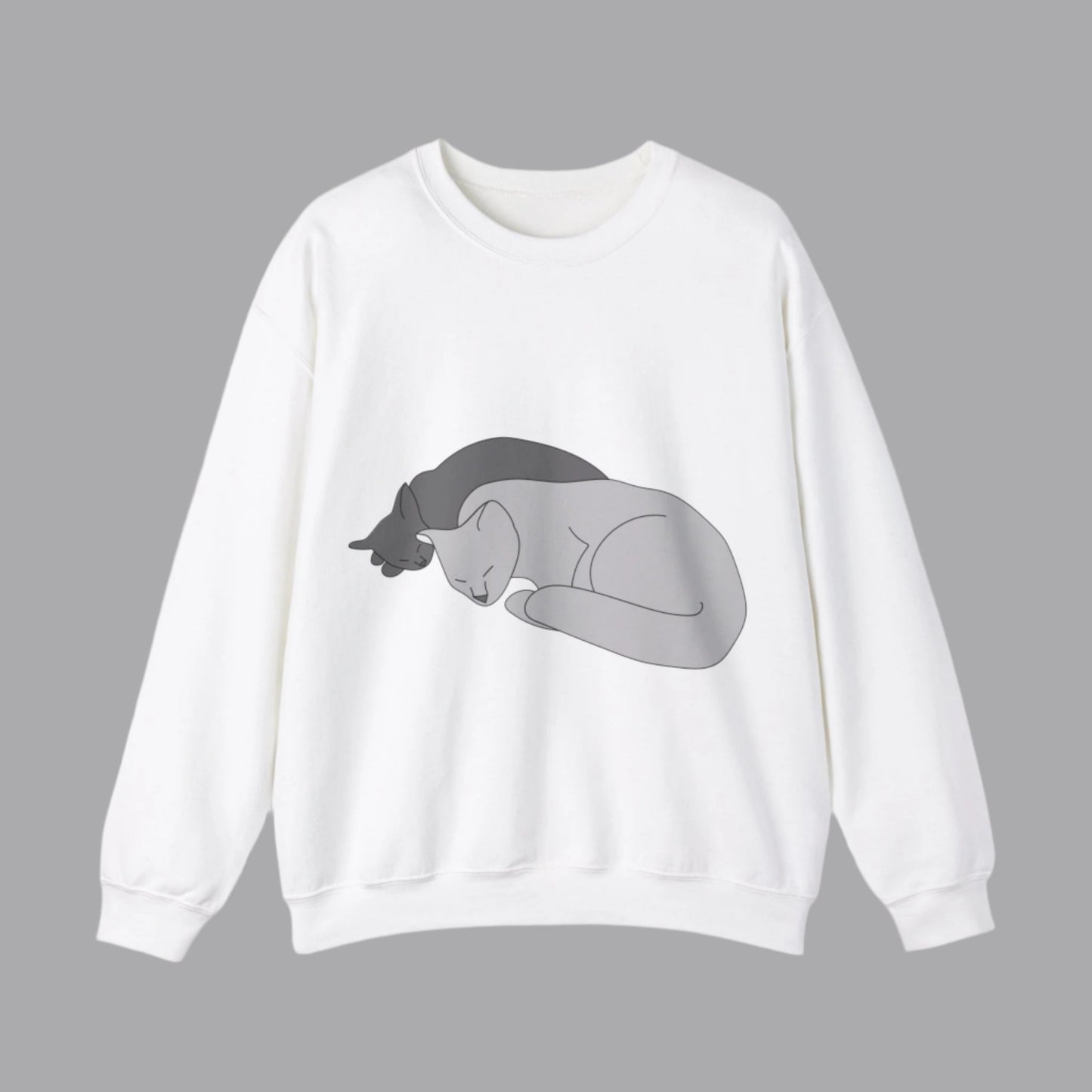 Sweatshirt adulte mixte Deux chats