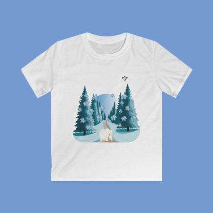 Tee-shirt enfant Ours blanc Personnalisation FACE et MANCHE