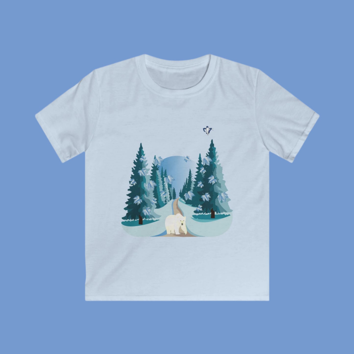 Tee-shirt enfant Ours blanc Personnalisation FACE et MANCHE