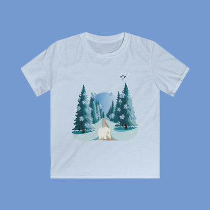 Tee-shirt enfant Ours blanc Personnalisation FACE et MANCHE