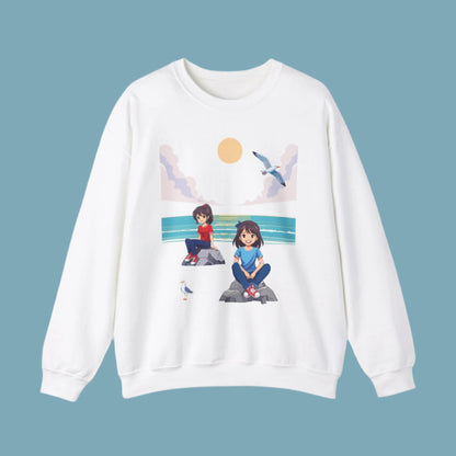 Sweatshirt adulte mixte Humeurs à la plage