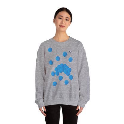 Sweatshirt adulte mixte Ballons bleus (à personnaliser)