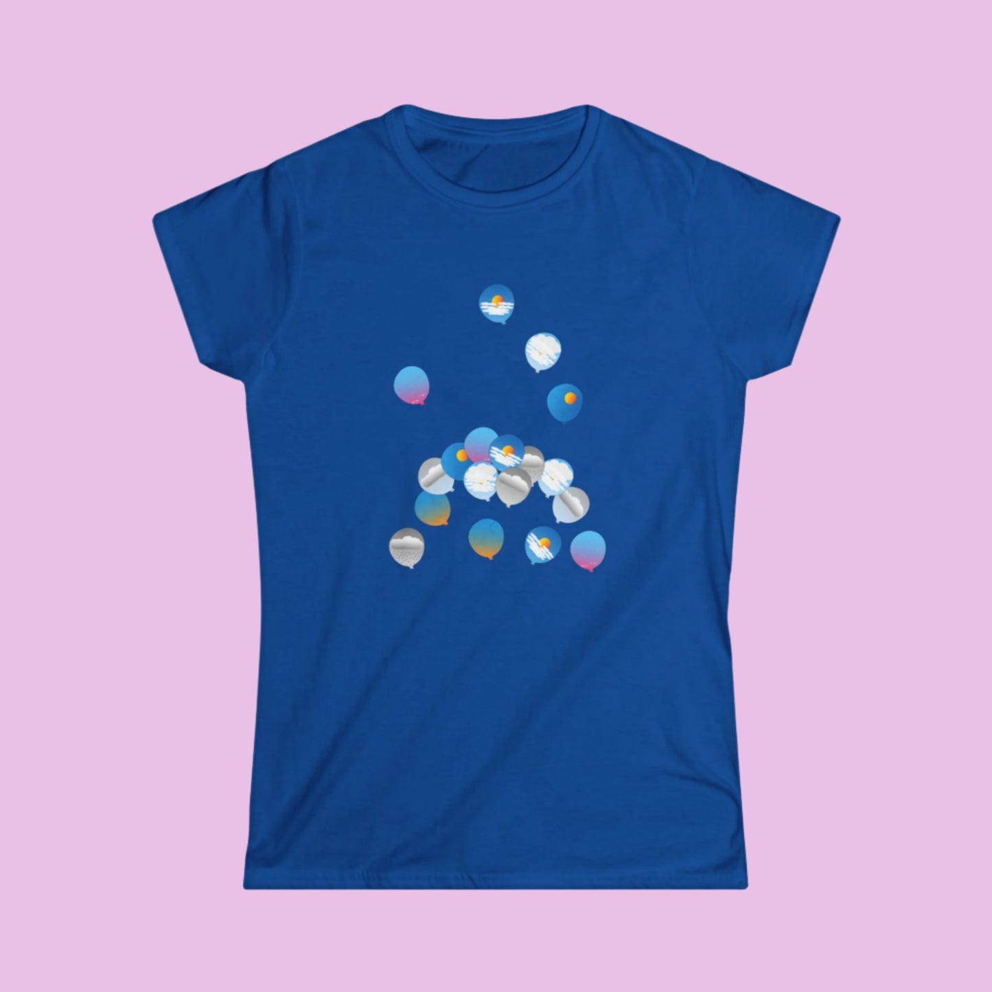 Tee-shirt femme Ballons ciel