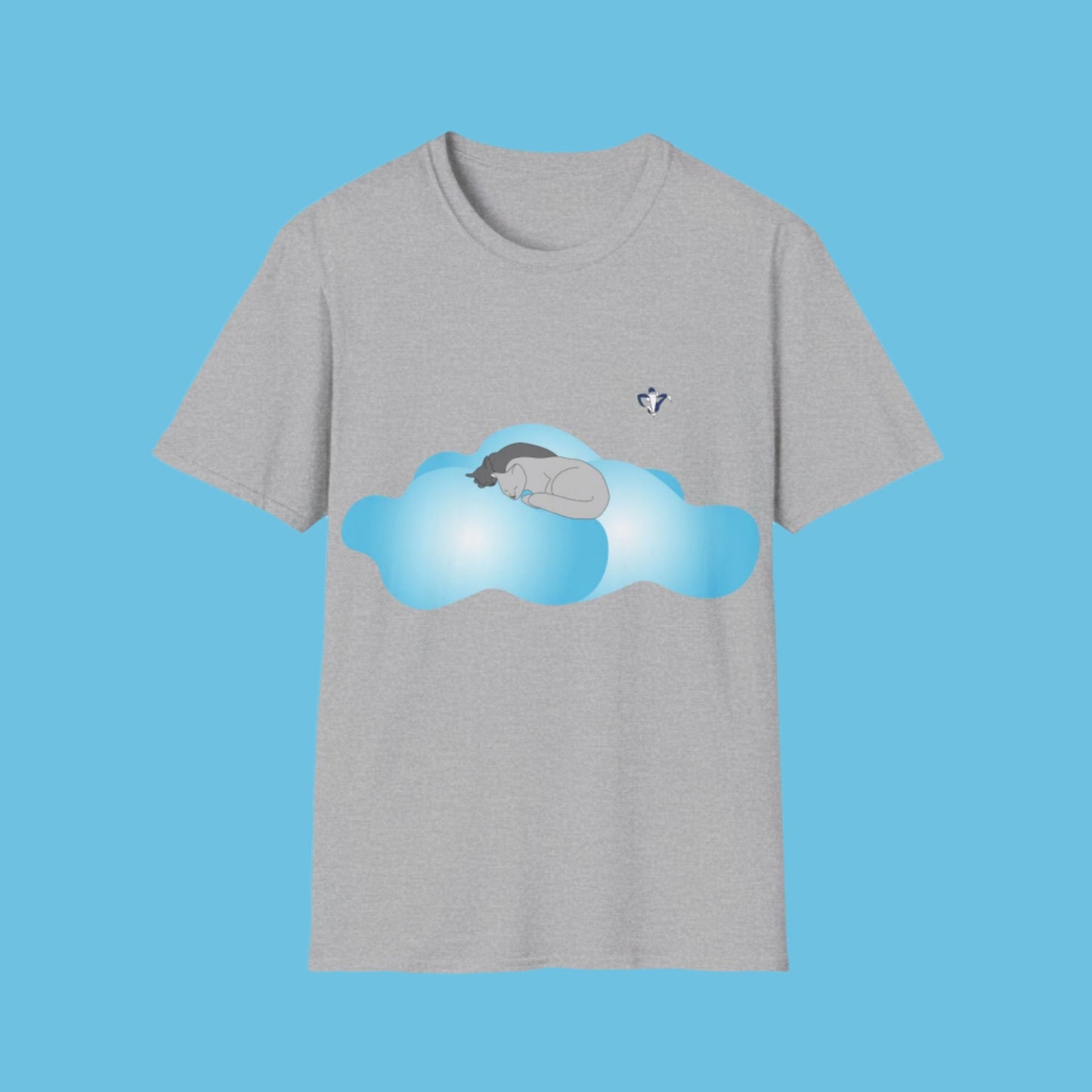 T-Shirt adulte mixte Chats et nuages (à personnaliser)