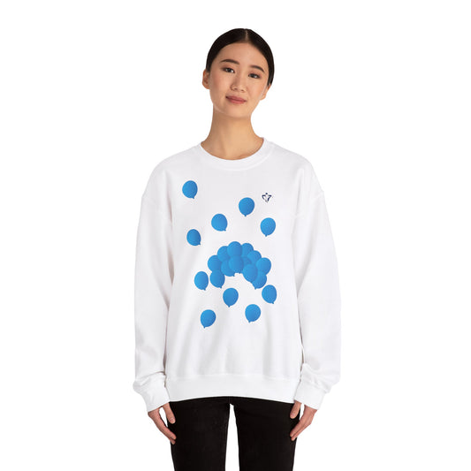 Sweatshirt adulte mixte Ballons bleus (à personnaliser)