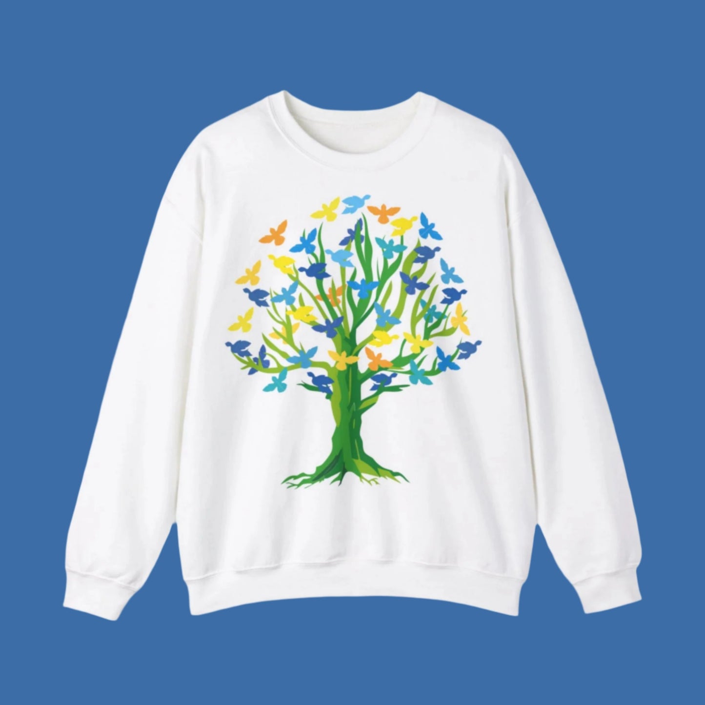 Sweatshirt adulte mixte Arbre aux oiseaux