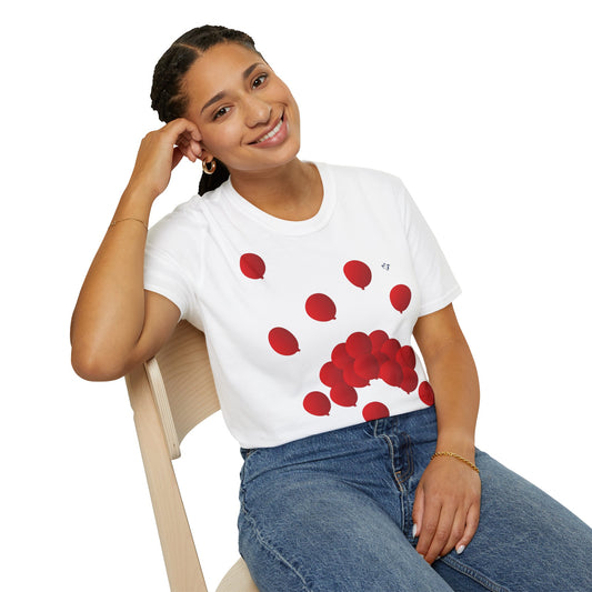 T-Shirt adulte mixte Ballons rouges (à personnaliser)