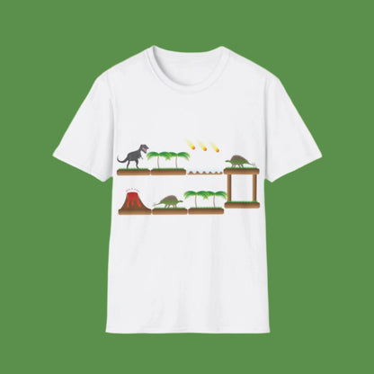 T-Shirt adulte mixte Plateforme des dinosaures