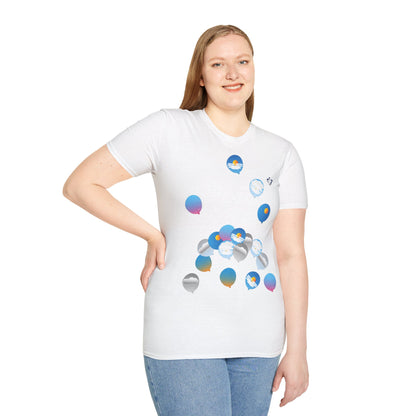 T-Shirt adulte mixte Ballons ciel Personnalisation FACE