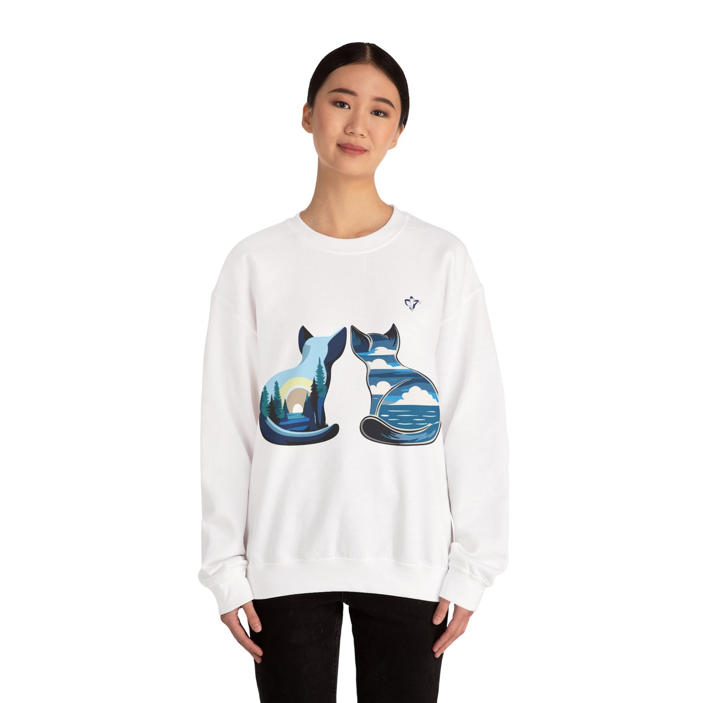 Sweatshirt adulte mixte Chats et nature