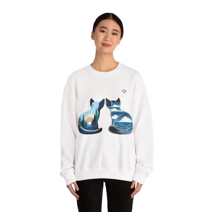Sweatshirt adulte mixte Chats et nature