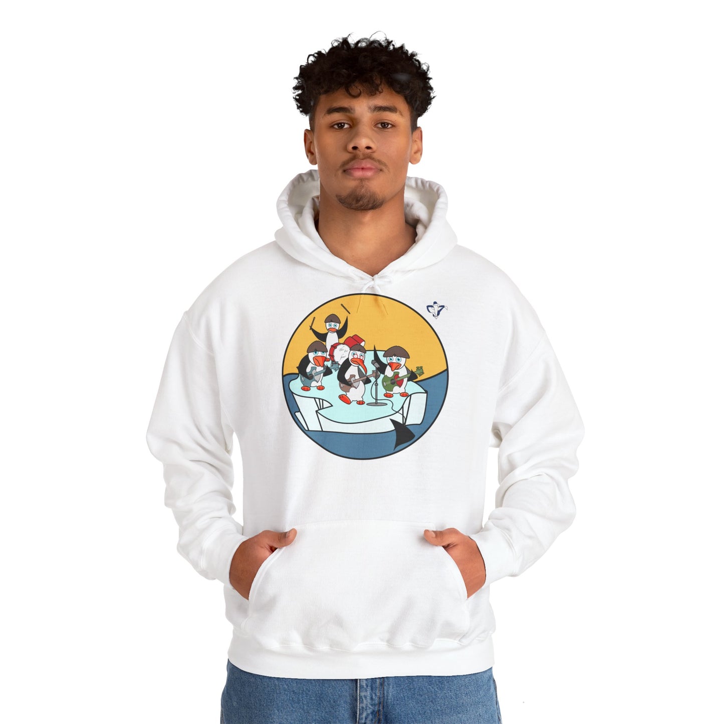 Sweatshirt à capuche Pingouins