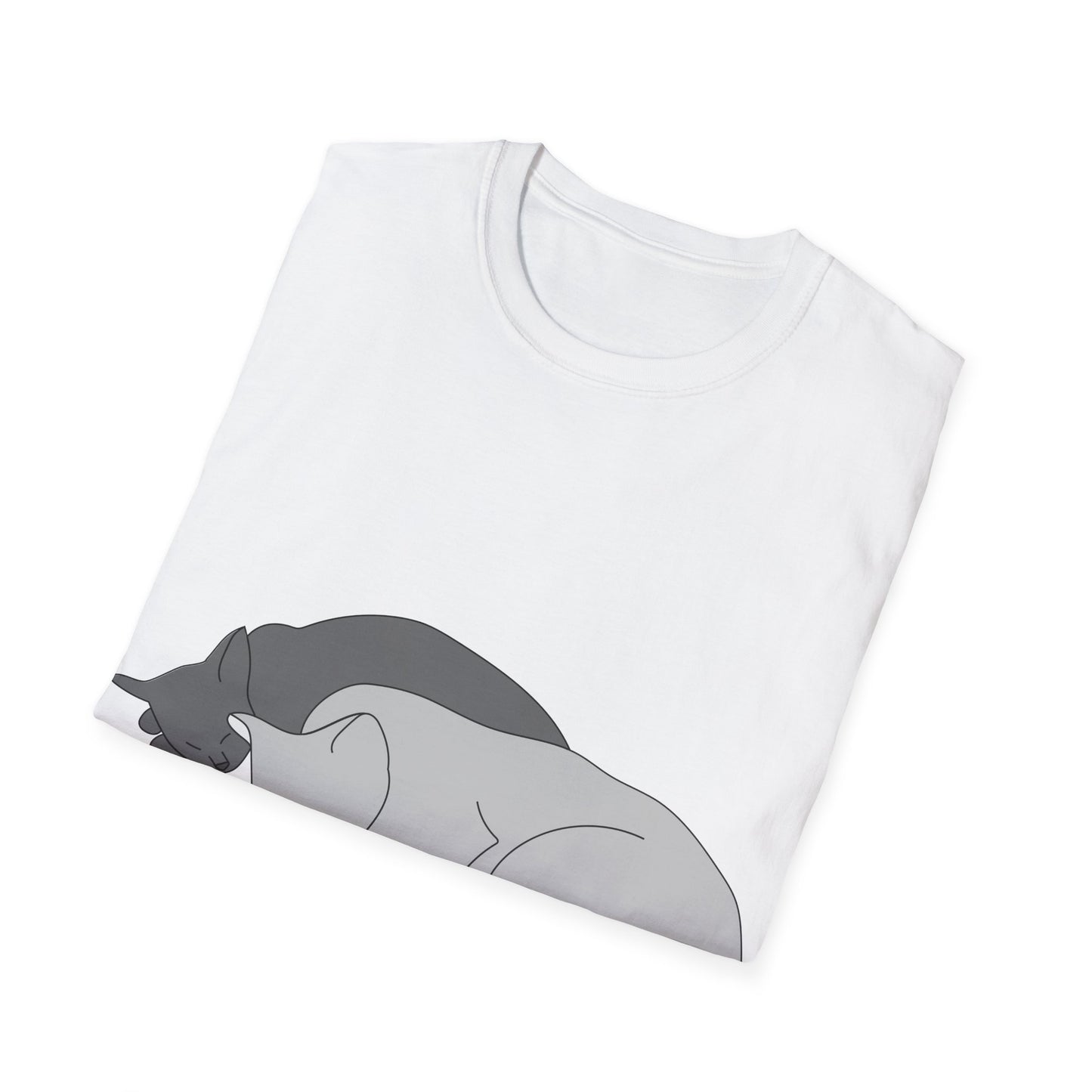 T-Shirt adulte mixte Deux chats