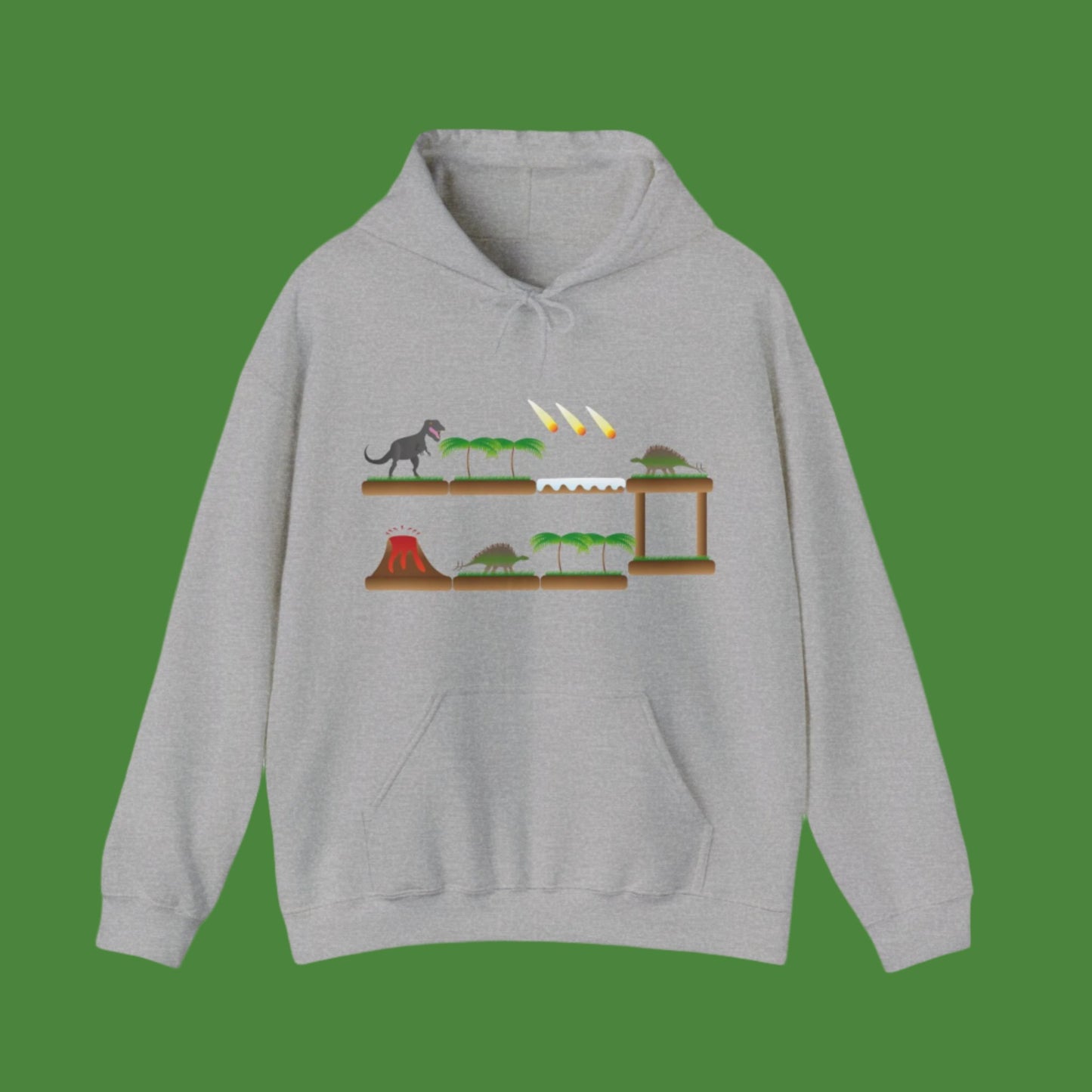 Sweatshirt à capuche adulte mixte Plateforme des dinosaures