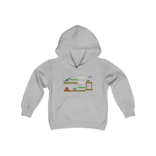 Sweatshirt à capuche enfant Plateforme dinosaures