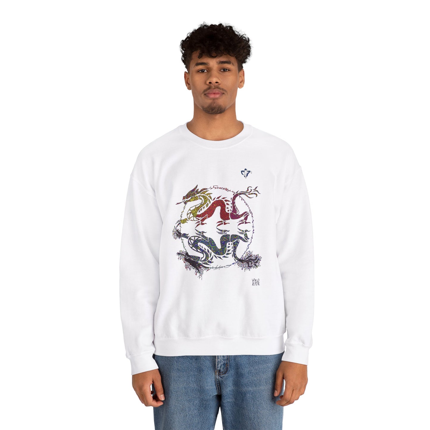 Sweatshirt adulte mixte Dragons miroir (à personnaliser)