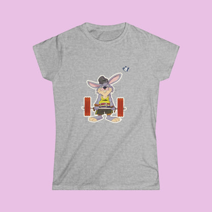 Tee-shirt femme Lapin muscu (à personnaliser)