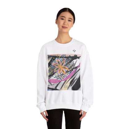 Sweatshirt adulte mixte Fleur multicolore (à personnaliser)