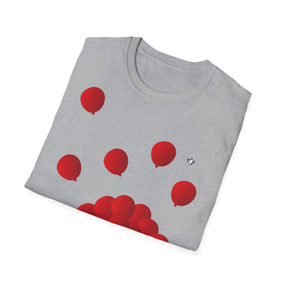 T-Shirt adulte mixte Ballons rouges (à personnaliser)