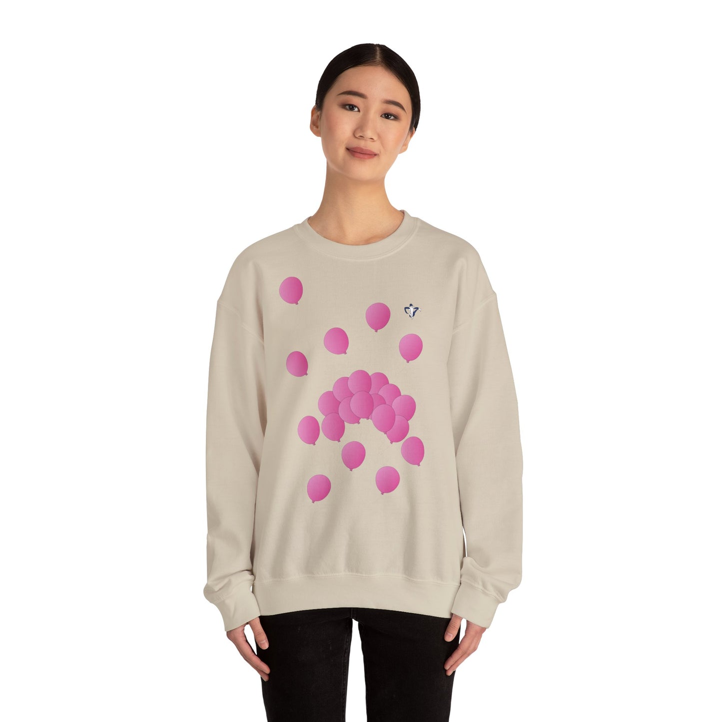 Sweatshirt adulte mixte Ballons roses (à personnalliser)