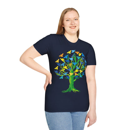 T-Shirt adulte mixte Arbre aux oiseaux