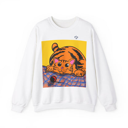 Sweatshirt adulte mixte Chat qui joue (à personnaliser)