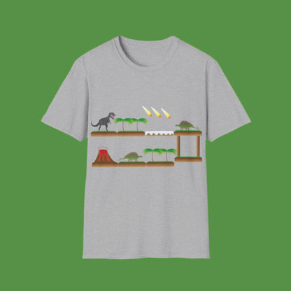 T-Shirt adulte mixte Plateforme des dinosaures