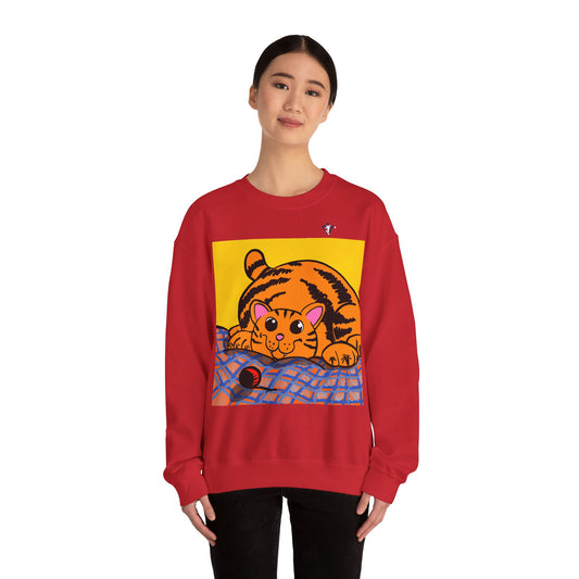 Sweatshirt adulte mixte Chat qui joue (à personnaliser)