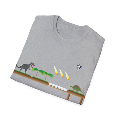 T-Shirt adulte mixte Plateforme des dinosaures (à personnaliser)