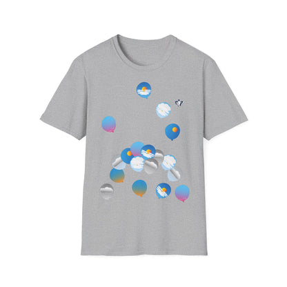 T-Shirt adulte mixte Ballons ciel Personnalisation FACE