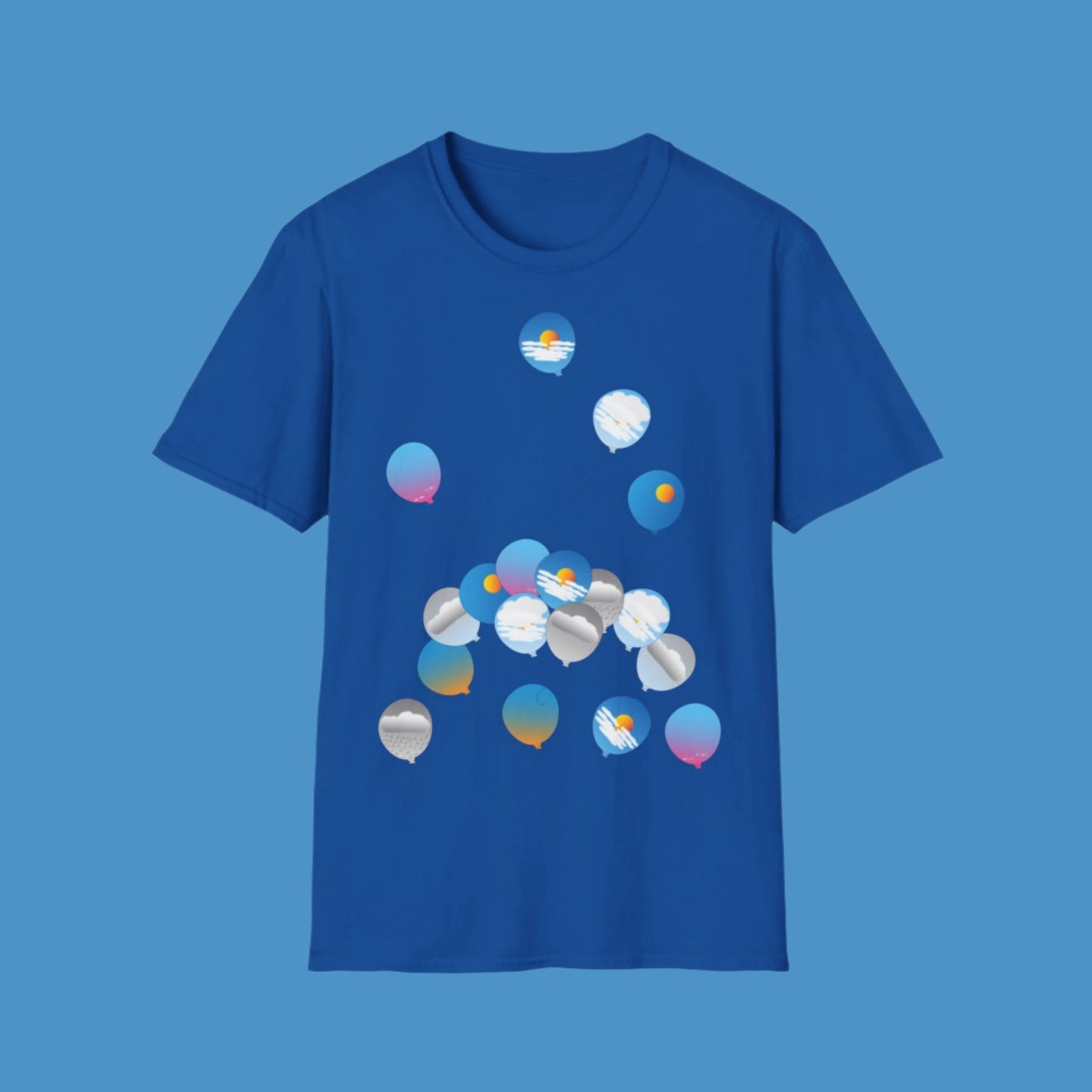 T-Shirt adulte mixte Ballons ciel