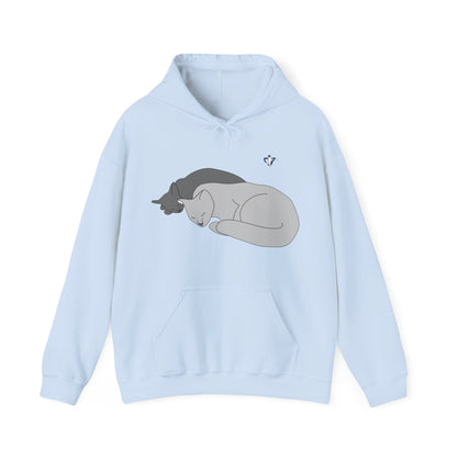 Sweatshirt à capuche adulte mixte Deux chats