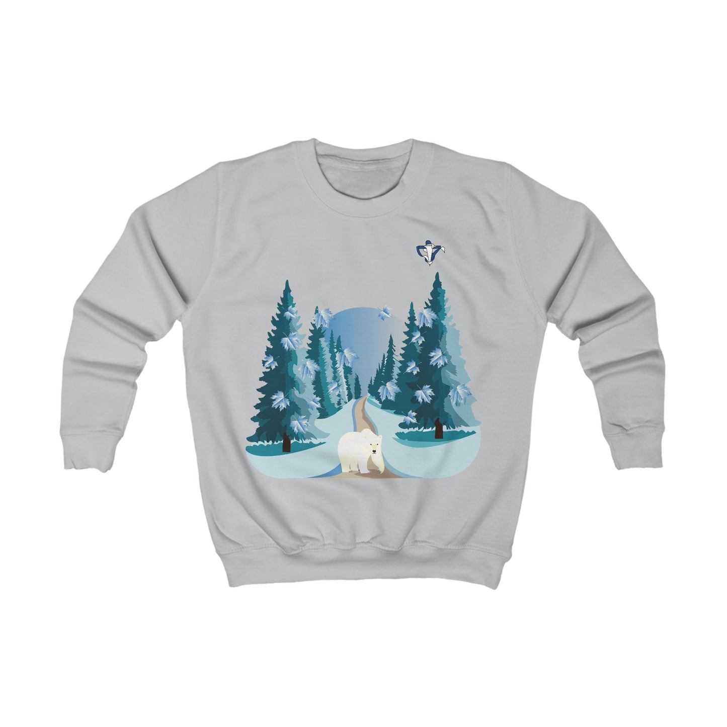 Sweatshirt enfant Ours blanc (à personnaliser)