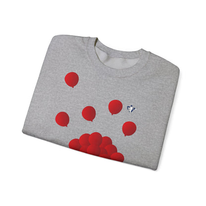 Sweatshirt adulte mixte Ballons rouges (à personnaliser)