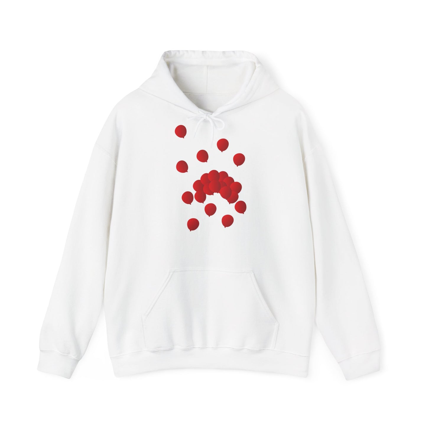 Sweatshirt à capuche adulte Ballons rouges