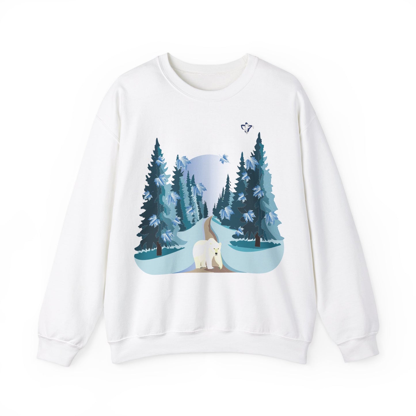 Sweatshirt adulte mixte ours blanc (à personnaliser)