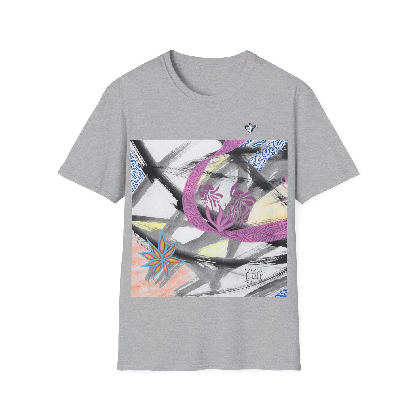 T-Shirt adulte mixte Fleurs roses (à personnaliser)