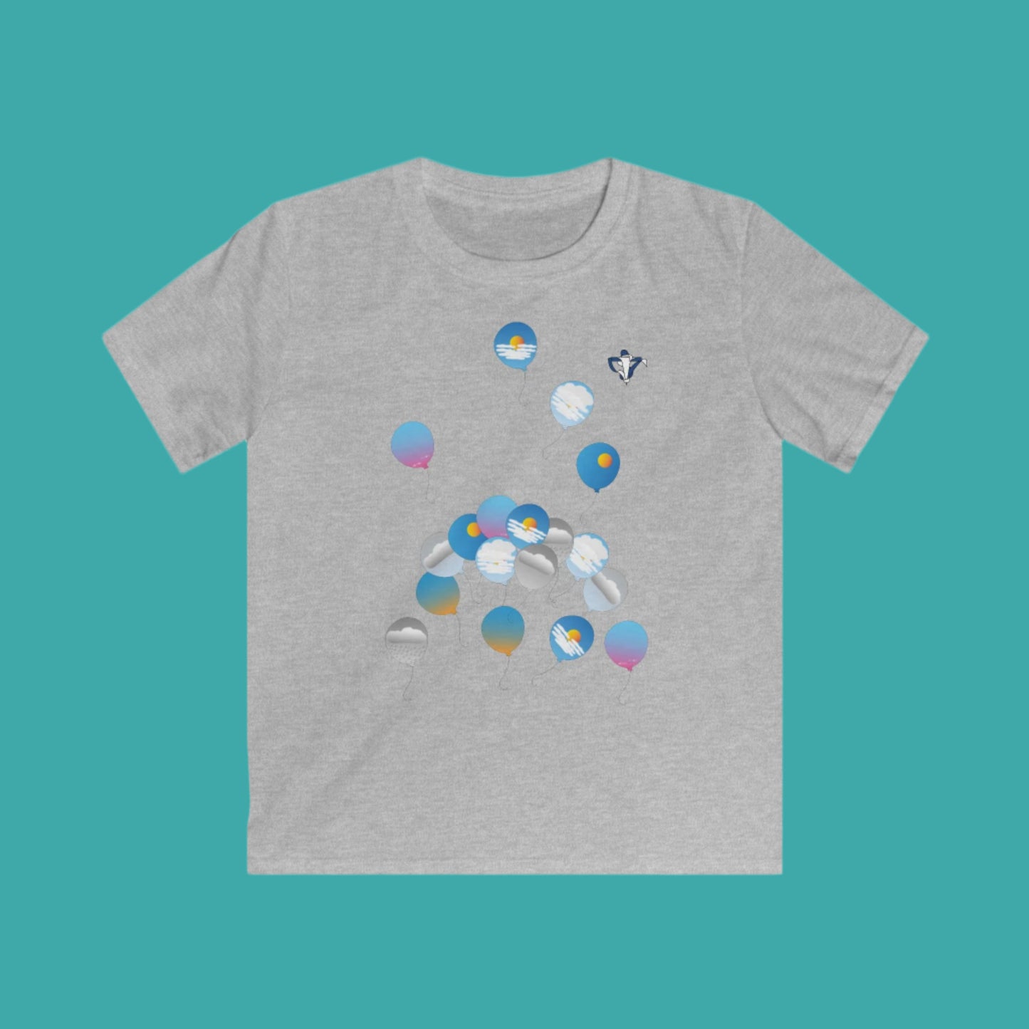 Tee-shirt enfant Ballons ciel Personnalisation FACE