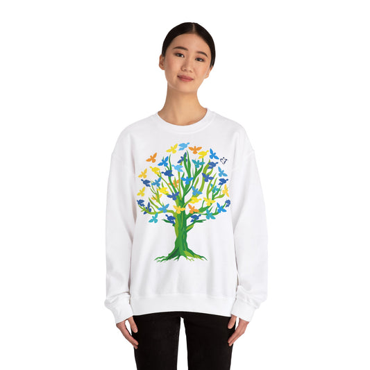 Sweatshirt adute mixte Arbre aux oiseaux (à personnaliser)