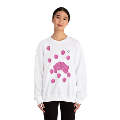 Sweatshirt adulte mixte Ballons roses (à personnalliser)