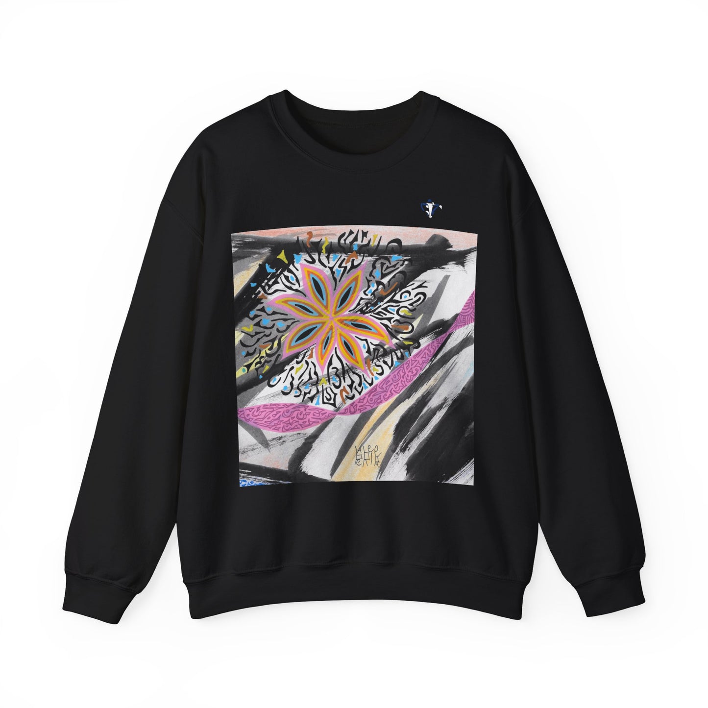 Sweatshirt adulte mixte Fleur multicolore (à personnaliser)