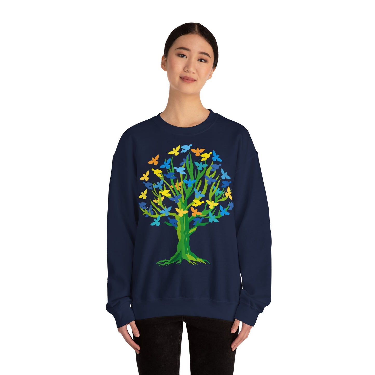 Sweatshirt adulte mixte Arbre aux oiseaux