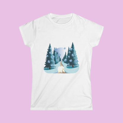 Tee-shirt femme Ours blanc