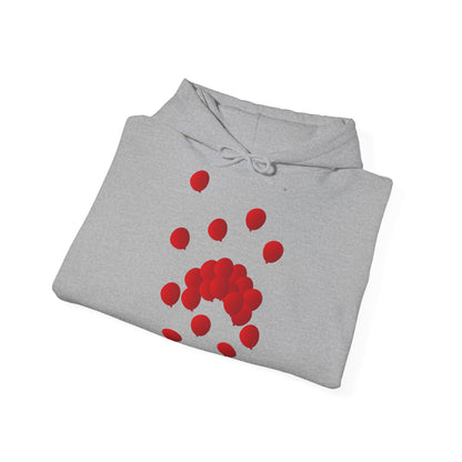 Sweatshirt à capuche adulte Ballons rouges