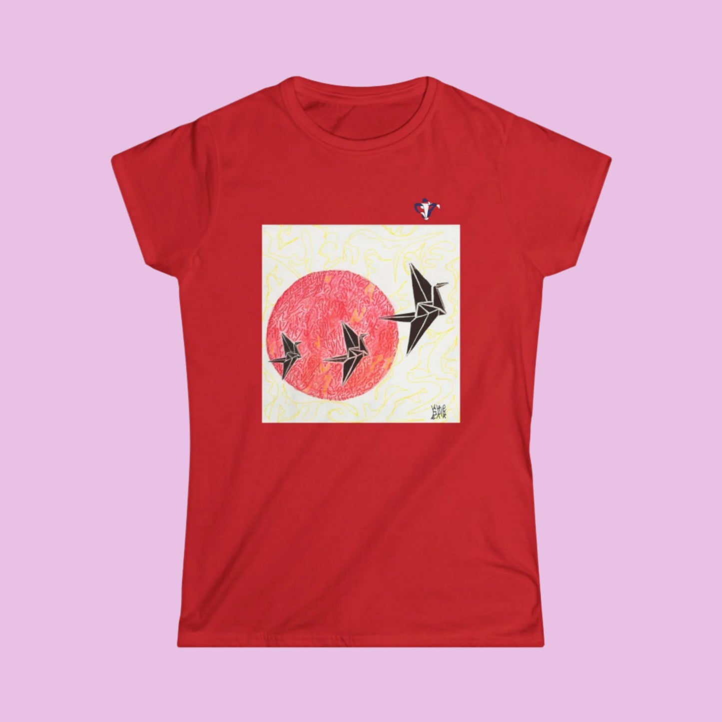 Tee-shirt femme envolée de colibris (à personnaliser)