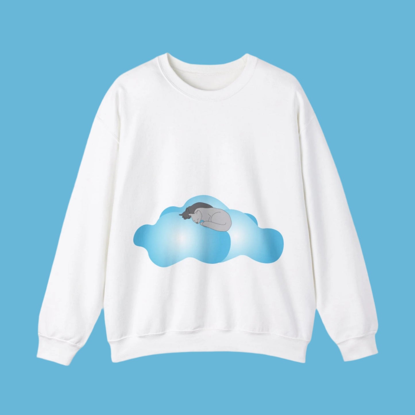 Sweatshirt adulte mixte Chats et nuages