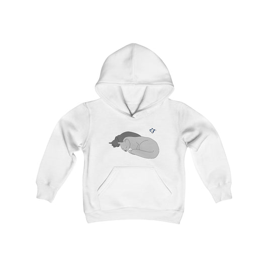 Sweatshirt à capuche enfant Deux chats (à personnaliser)