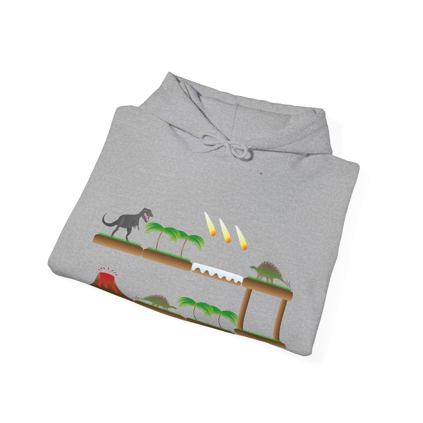 Sweatshirt à capuche adulte mixte Plateforme des dinosaures