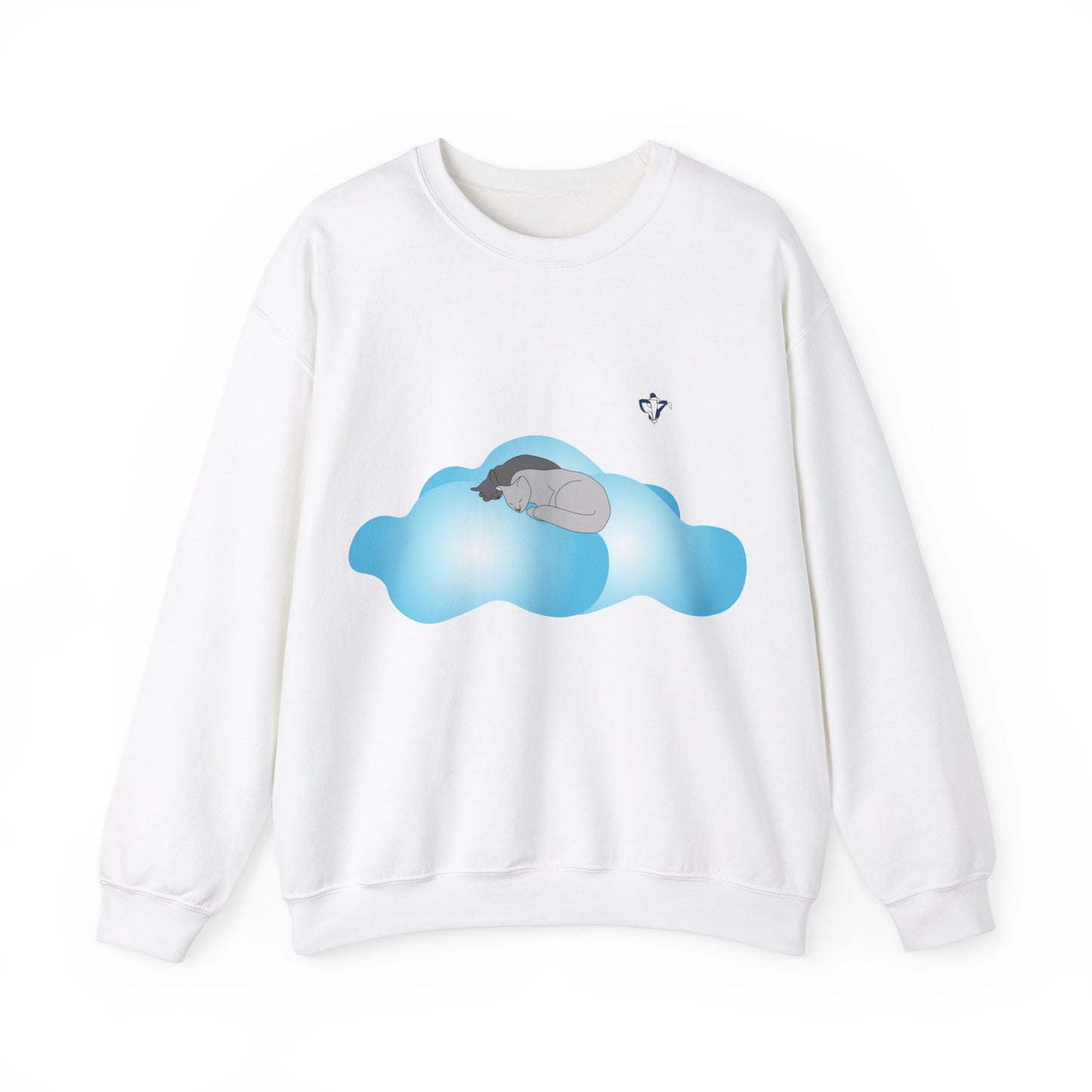 Sweatshirt adulte mixte Petits chats et nuages (à personnaliser)